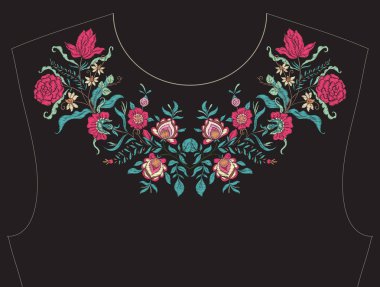 Nakış yaka, yaka T-shirt, bluz, gömlek için için. Patt