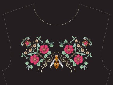 Nakış yaka, yaka T-shirt, bluz, gömlek için için. Patt