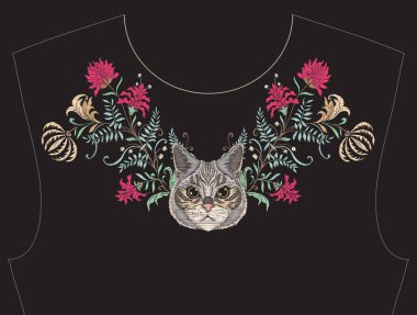 Nakış yaka, yaka T-shirt, bluz, gömlek için için. Patt