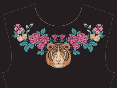 Nakış yaka, yaka T-shirt, bluz, gömlek için.