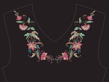 Nakış yaka, yaka T-shirt, bluz, gömlek için için. Patt