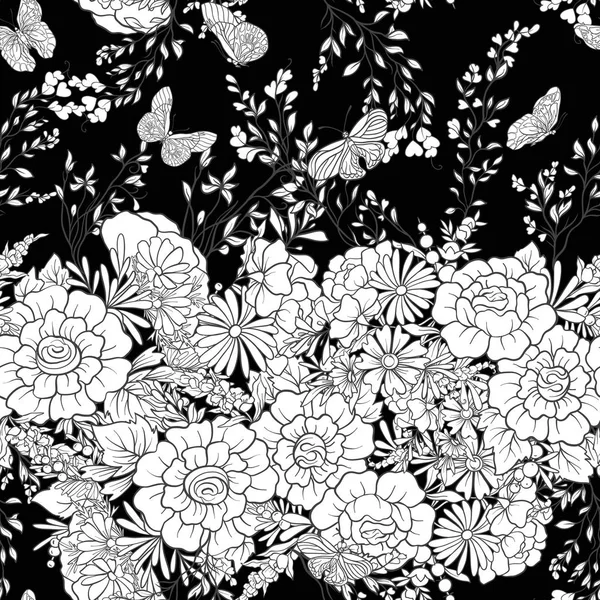 Floral seamless pattern — Stock Vector