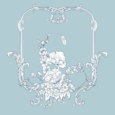 Yaz çiçek: poppy, nergis, anemon, violet, botanik s