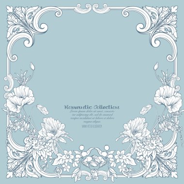 Yaz çiçek: poppy, nergis, anemon, violet, botanik s