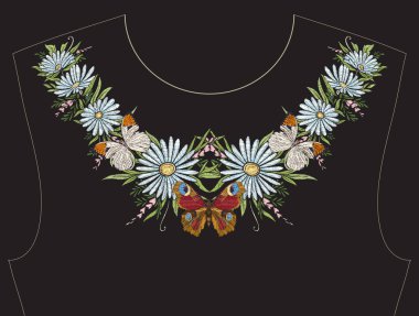 Nakış yaka, yaka T-shirt, bluz, gömlek için için. Patt