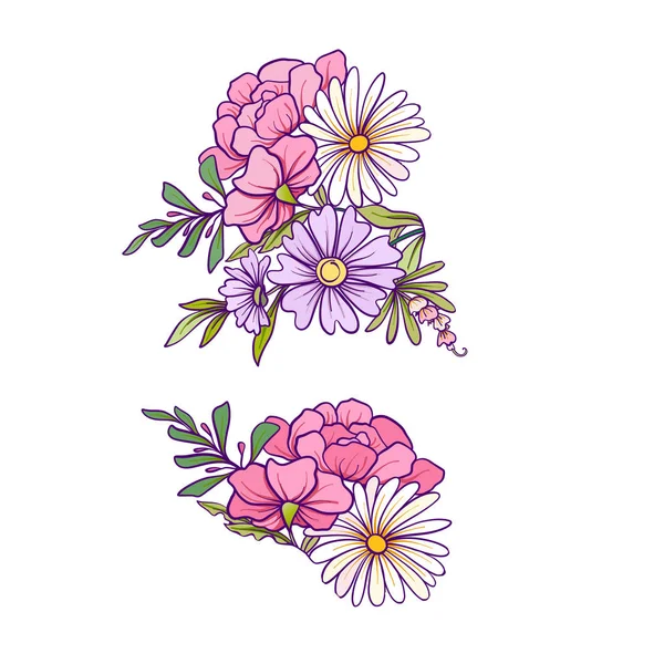 Ramo de flores. — Vector de stock