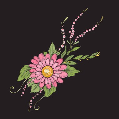 Çiçek kompozisyon. Nakış