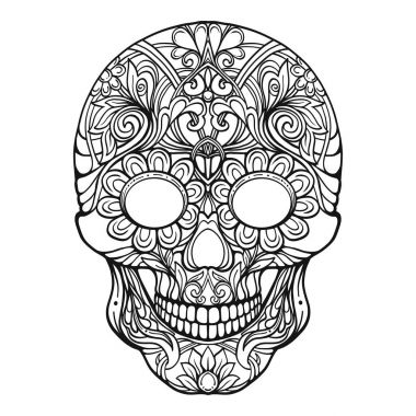 Şeker kafatası. Ölülerin günü geleneksel sembolü.