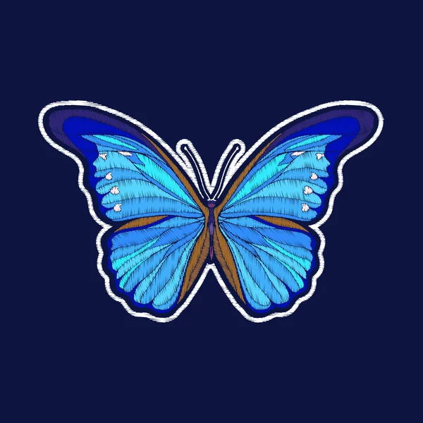 Πεταλούδα. Κέντημα. fachion patch κονκάρδες — Διανυσματικό Αρχείο