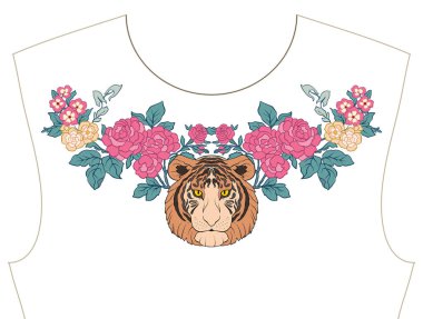 Nakış yaka, yaka T-shirt, bluz, gömlek için için. Patt