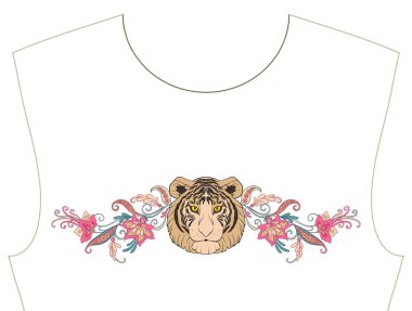 Nakış yaka, yaka T-shirt, bluz, gömlek için.