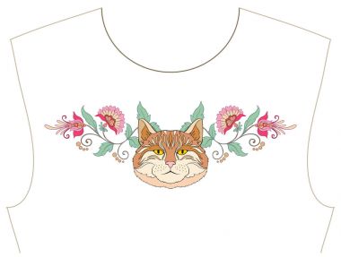 Nakış yaka, yaka T-shirt, bluz, gömlek için için. Patt