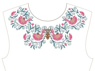 Nakış yaka, yaka T-shirt, bluz, gömlek için için. Patt