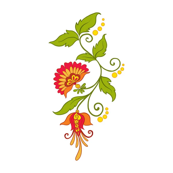 Renkli vintage çiçek buketi veya desen — Stok Vektör