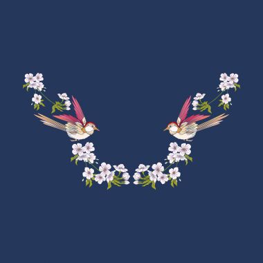 Yaka çiçek ve siyah arka plan üzerine yutmak. Lin stok