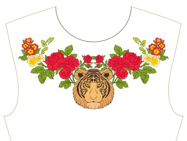 Nakış yaka, yaka T-shirt, bluz, gömlek için için. Patt