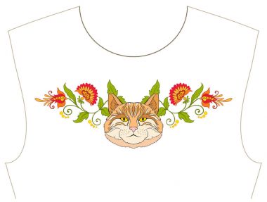 Nakış yaka, yaka T-shirt, bluz, gömlek için için. Patt