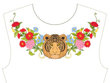 Nakış yaka, yaka T-shirt, bluz, gömlek için için. Patt