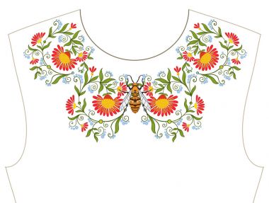 Nakış yaka, yaka T-shirt, bluz, gömlek için için. Patt