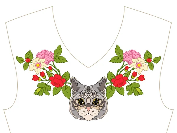 Nakış yaka, yaka T-shirt, bluz, gömlek için için. Patt