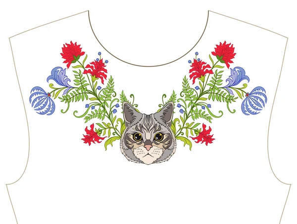 Nakış yaka, yaka T-shirt, bluz, gömlek için için. Patt