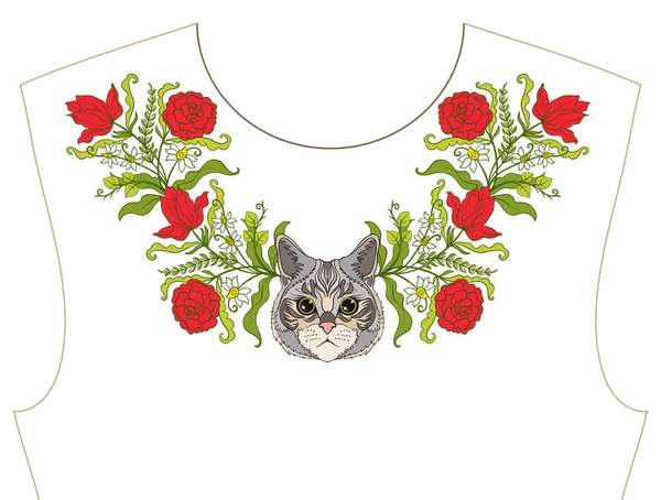 Nakış yaka, yaka T-shirt, bluz, gömlek için için. Patt