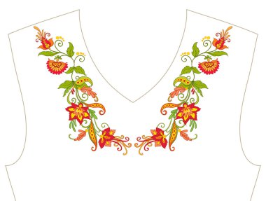 Nakış yaka, yaka T-shirt, bluz, gömlek için için. Patt