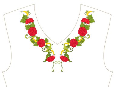 Nakış yaka, yaka T-shirt, bluz, gömlek için için. Patt