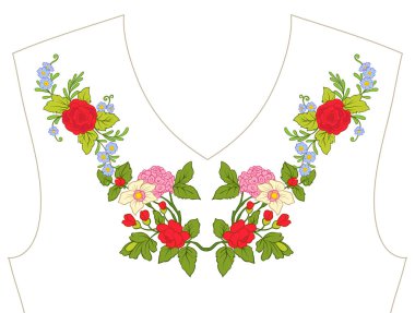 Nakış yaka, yaka T-shirt, bluz, gömlek için için. Patt