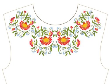 Nakış yaka, yaka T-shirt, bluz, gömlek için için. Patt