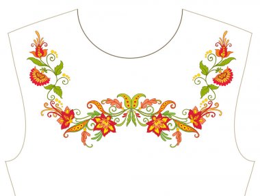 Nakış yaka, yaka T-shirt, bluz, gömlek için için. Patt