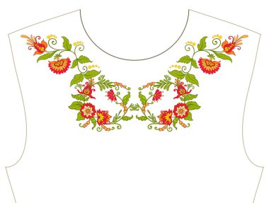 Nakış yaka, yaka T-shirt, bluz, gömlek için için. Patt