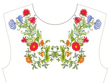 Nakış yaka, yaka T-shirt, bluz, gömlek için için. Patt