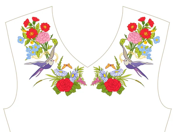 Nakış yaka, yaka T-shirt, bluz, gömlek için için. Patt