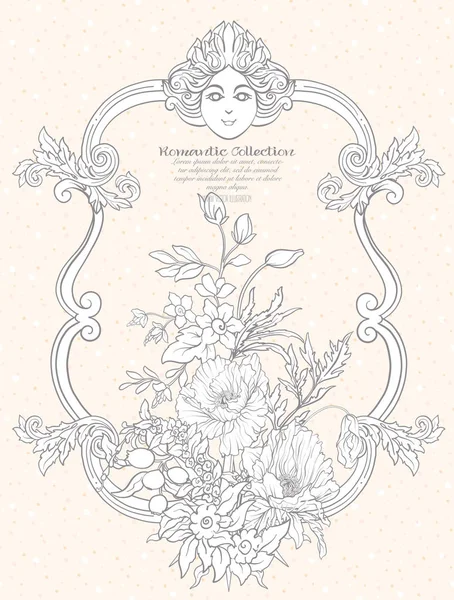 Yaz çiçek: poppy, nergis, anemon, violet, botanik s