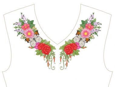 Nakış yaka, yaka T-shirt, bluz, gömlek için için. Patt