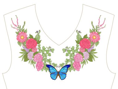 Nakış yaka, yaka T-shirt, bluz, gömlek için için. Patt