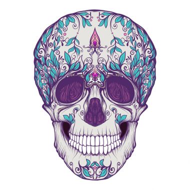 Şeker kafatası. Ölülerin günü geleneksel sembolüdür. Stoc