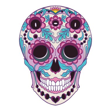 Şeker kafatası. Ölülerin günü geleneksel sembolüdür. Stoc