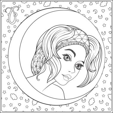 Koç. Belirtileri şeklinde güzel bir genç kız