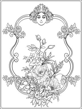 Yaz çiçek: poppy, nergis, anemon, violet, botanik s