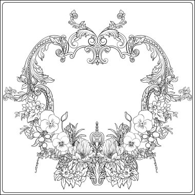 Yaz çiçek: poppy, nergis, anemon, violet, botanik s