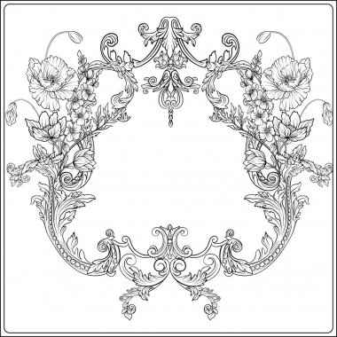 Yaz çiçek: poppy, nergis, anemon, violet, botanik s