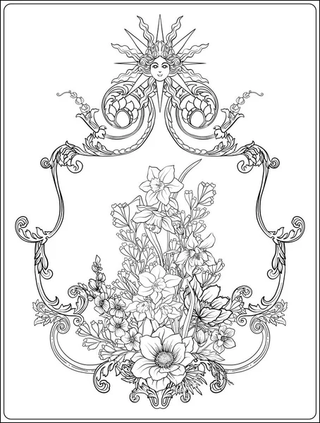 Yaz çiçek: poppy, nergis, anemon, violet, botanik s