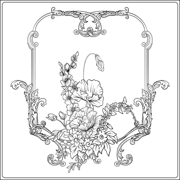 Yaz çiçek: poppy, nergis, anemon, violet, botanik s