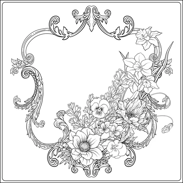 Yaz çiçek: poppy, nergis, anemon, violet, botanik s