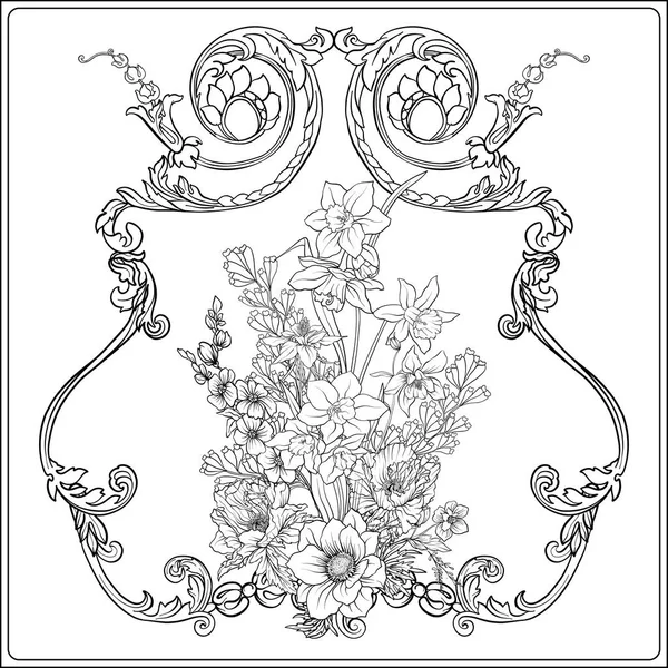 Yaz çiçek: poppy, nergis, anemon, violet, botanik s