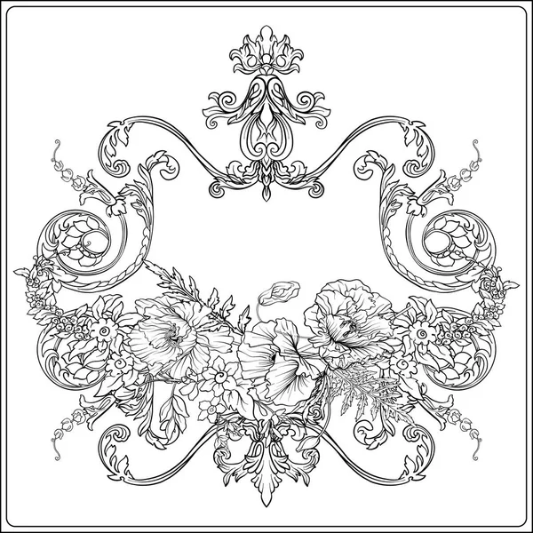 Yaz çiçek: poppy, nergis, anemon, violet, botanik s