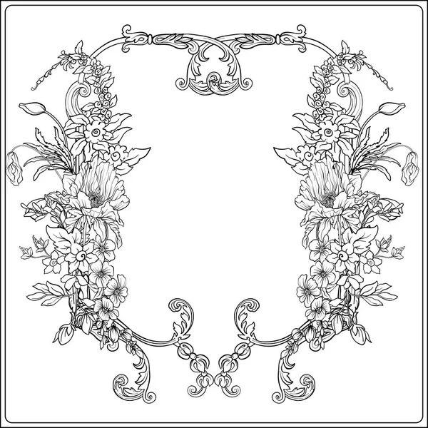 Yaz çiçek: poppy, nergis, anemon, violet, botanik s