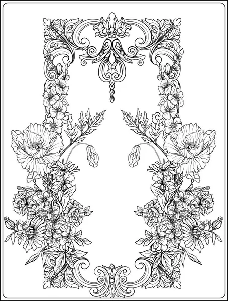 Yaz çiçek: poppy, nergis, anemon, violet, botanik s